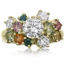 Wildflower Cluster Ring - top view