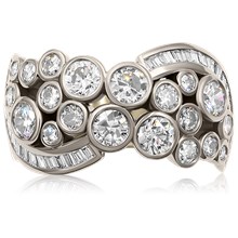 Diamond Sky Cluster Anniversary Ring - top view