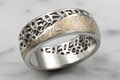 Carbon Mokume Wedding Band