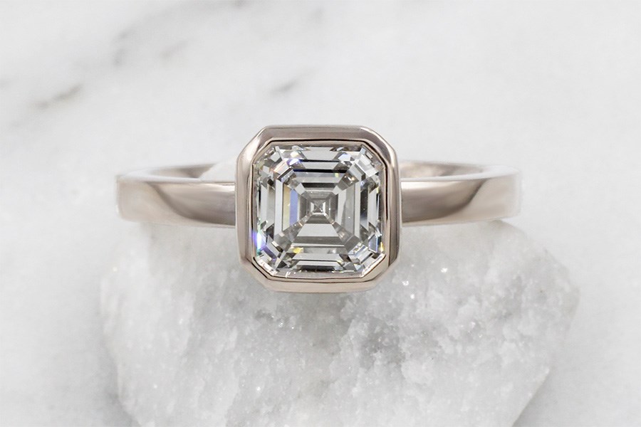 Full Bezel Solitaire Engagement Ring