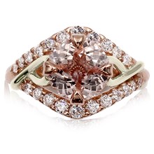 Elven Fantasy Engagement Ring - top view