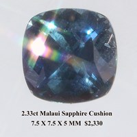 Malaui Sapphire Cushion