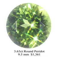 3.63ct round peridot loose stone