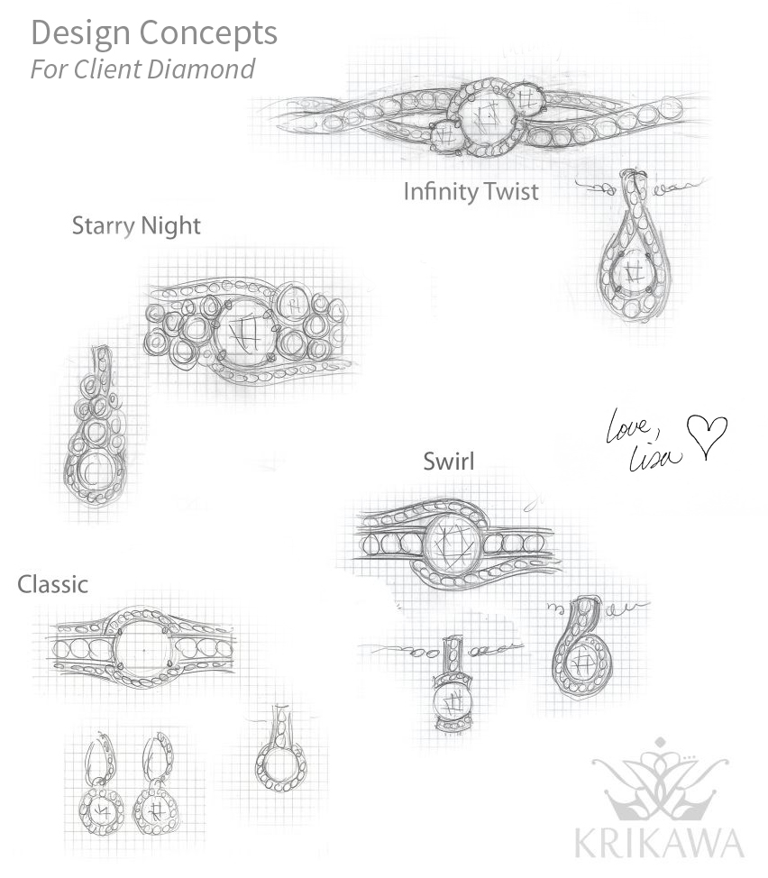 Designer design diamond jewelry drawing sketches making works craft unique  handmade luxury necklaces product ideas. Stock Photo | Adobe Stock