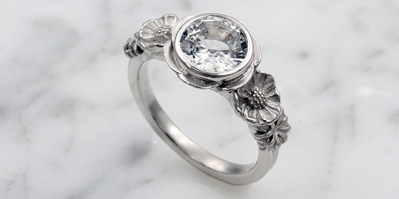 White Sapphire Center Stone