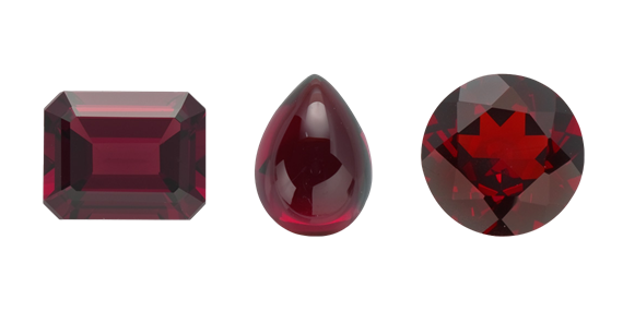 Garnet in Different Shapes