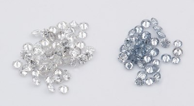 White and Blue Diamond Comparison