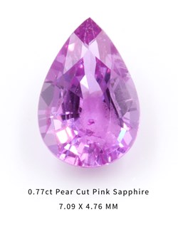 0.77ct Pear Cut Pink Sapphire