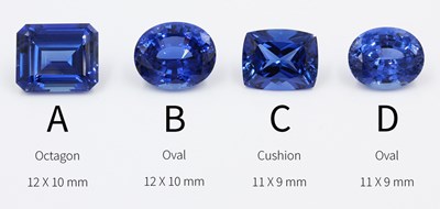 Medium Blue Sapphire Comparison
