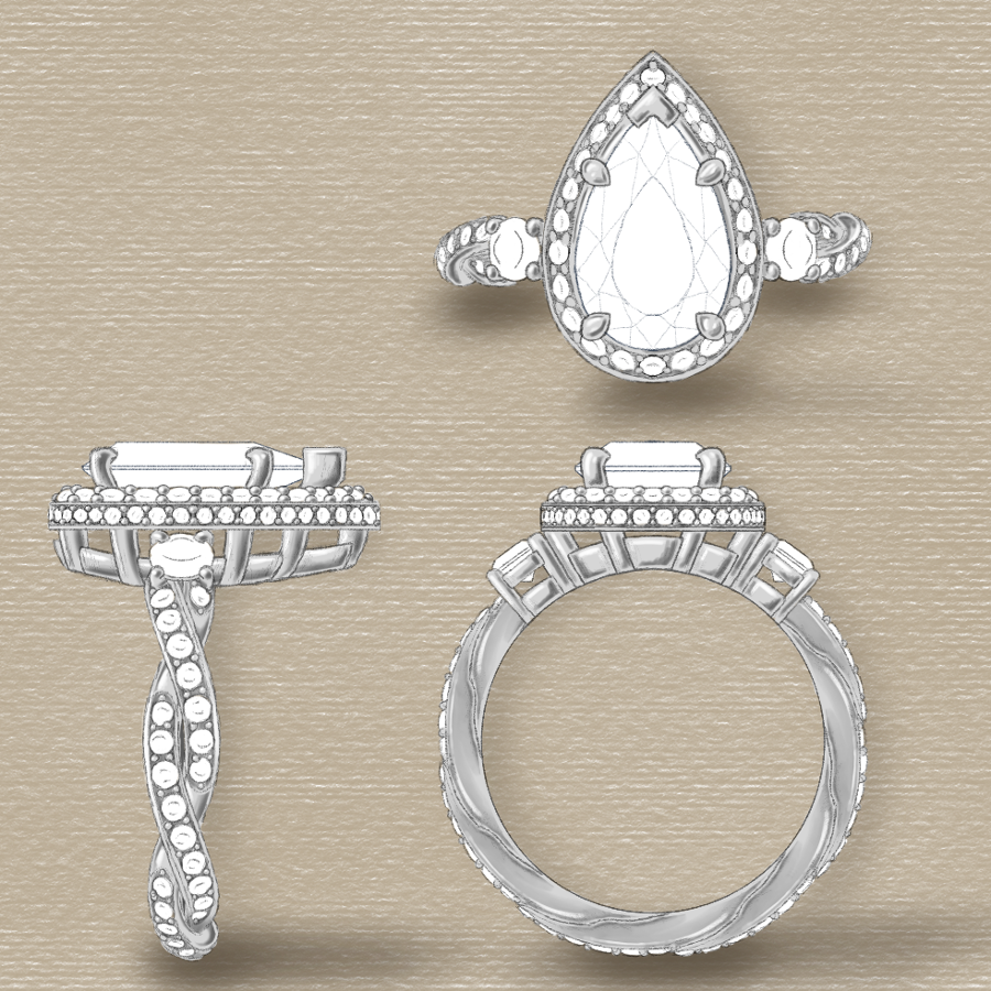 jewelry design sketch