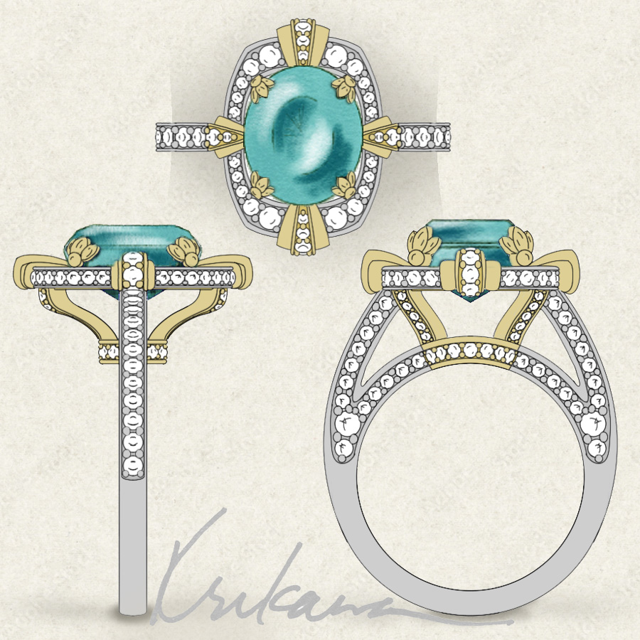 krikawa jewelry design illustration