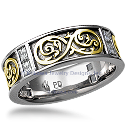 Two Tone Renaissance Infinity Ring