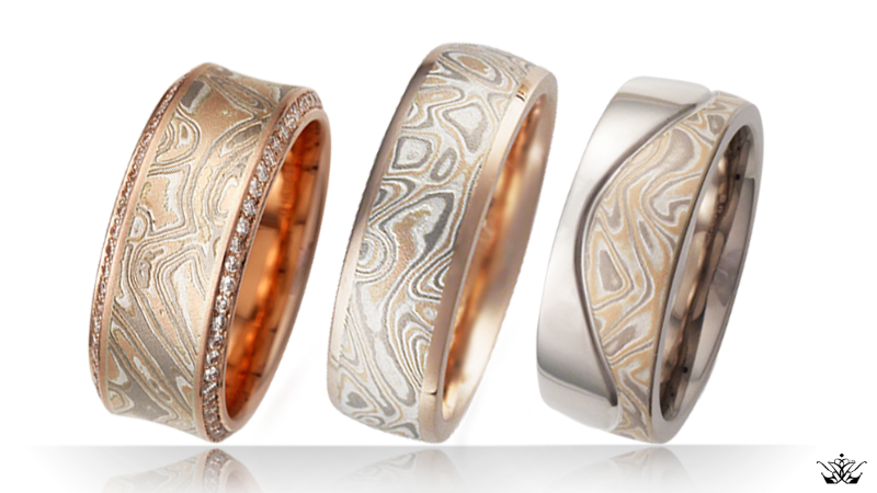Mokume Gane Wedding Band Collection