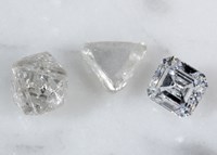 Natural and Faceted Diamond Comparison