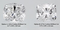 Cushion Brilliant Cut Diamond Comparison