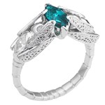 lab created marquise emerald engagement ring
