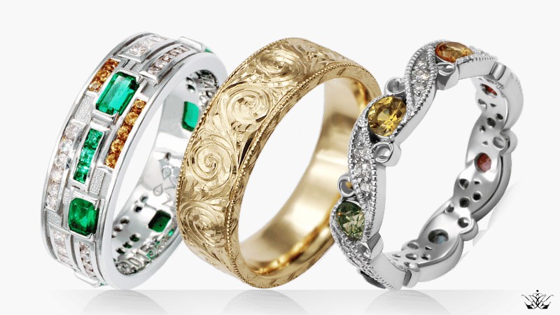 Unique Vintage Wedding Rings by Krikawa