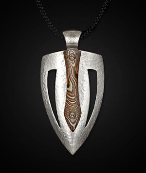 mokume mens pendant