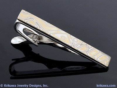 mokume tie bar