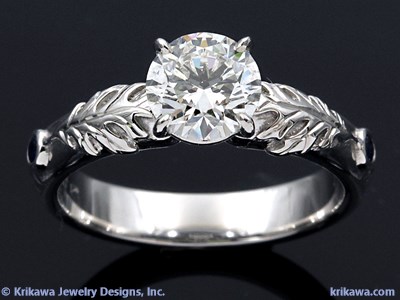 oak leaf engagement ring