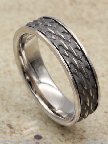 shark skin wedding band