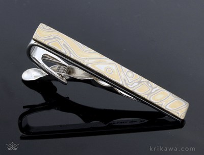 mokume-tie-bar