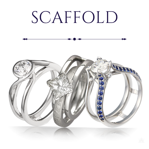 non-traditional scaffold engagement rings