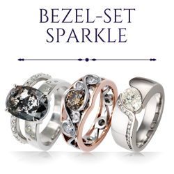 Bezel-Set Sparkle Engagement Rings