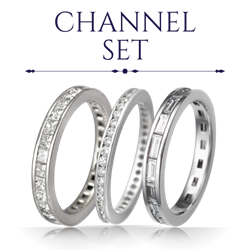 Channel Set Wedding Bands