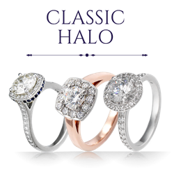 classic halo engagement rings