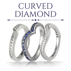 Curved Diamond Wedding Bands