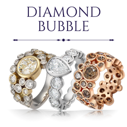 Diamond Bubble Engagement Rings