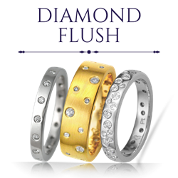 Diamond Flush Wedding Bands