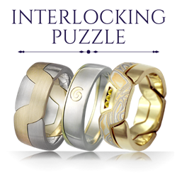 Interlocking Puzzle Wedding Rings