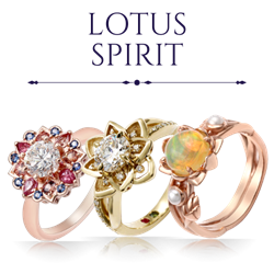 Lotus Spirit Engagement Rings