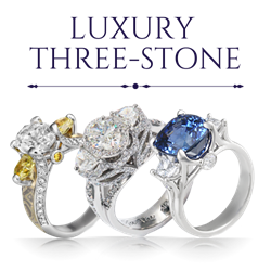 Luxury Three-Stone Engagement Rings