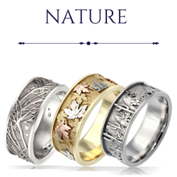 Nature Wedding Rings
