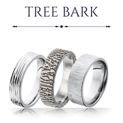 Tree Bark Wedding Bands