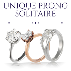 Unique Prong Solitaire Engagement Rings