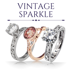 Vintage Sparkle Engagement Rings