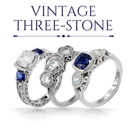 Vintage Three Stone Engagement Rings