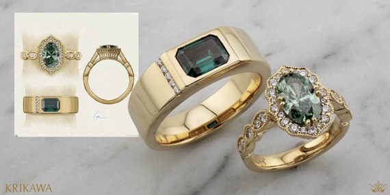 ring design process for custom center stone rings