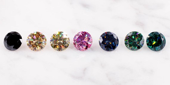 Colored Moissanite Center Stones