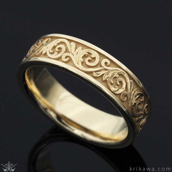 Western Floral Wedding Band