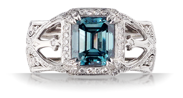 Luxury Belle Epoque Scaffolding Engagement Ring