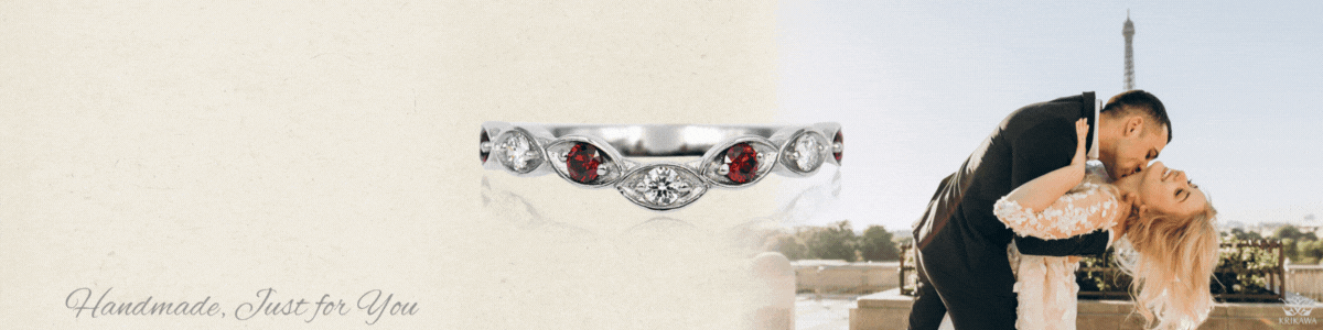 curved wedding bands banner