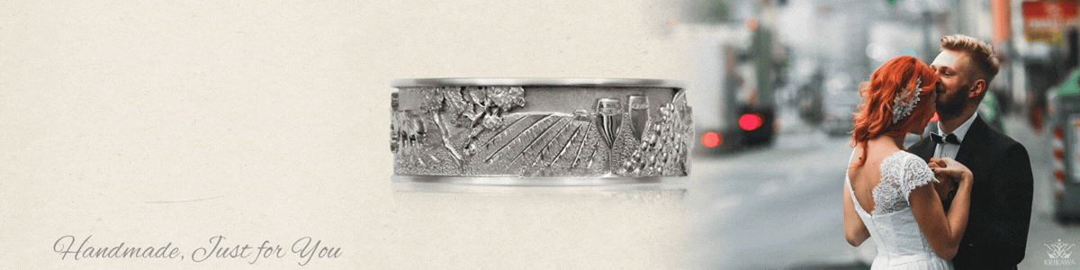 landscape journey wedding band banner