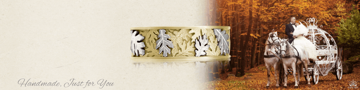 leaf and vine wedding ring banner