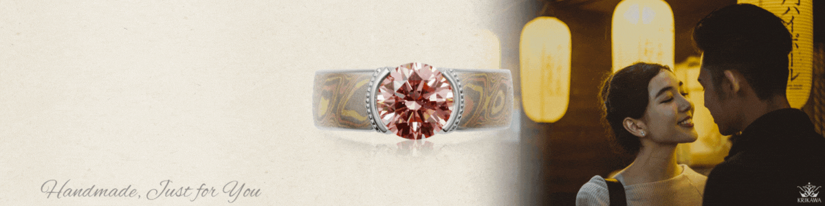 mokume bezel set solitaire rings banner