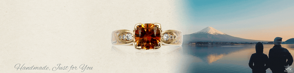 mokume prong set solitaire ring banner